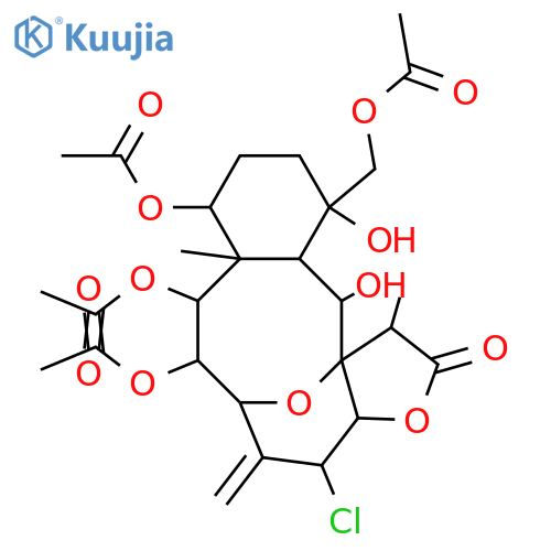 6-Chloro-4,8-epoxy-2,3,9,11,14,20-hexahydroxy-5(16)-briaren-18,7-olide; (2β,3α,4α,6α,7α,8α,9β,11β,14α,17α)-form, 2,3,14,20-Tetra-Ac structure