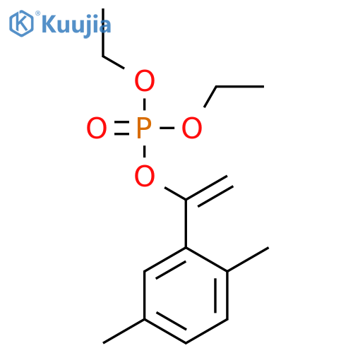Phosphoric acid, 1-(2,5-dimethylphenyl)ethenyl diethyl ester structure