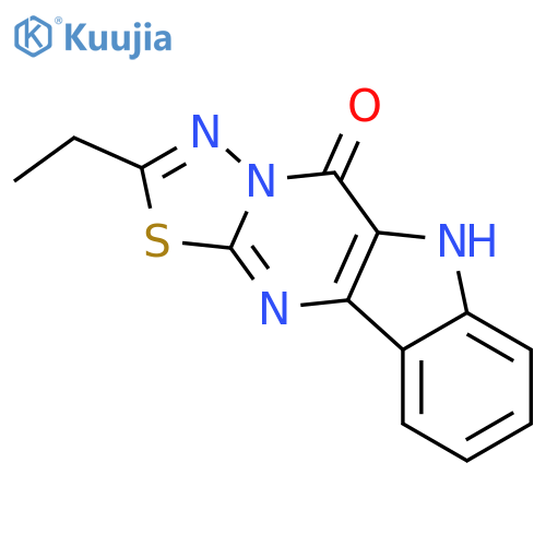 1,3,4-Thiadiazolo[3',2':1,2]pyrimido[5,4-b]indol-5(6H)-one,2-ethyl- structure