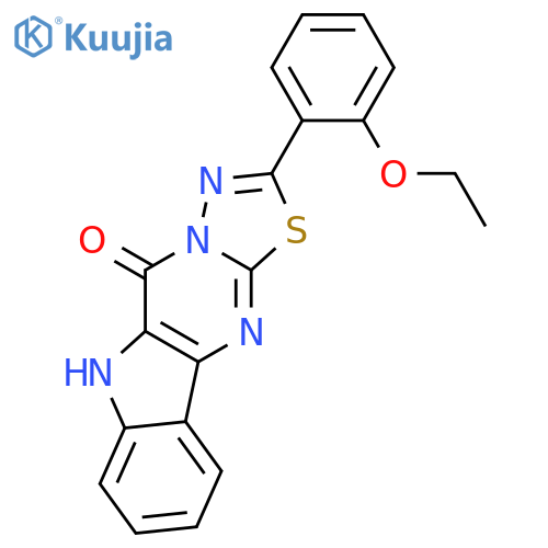 1,3,4-Thiadiazolo[3',2':1,2]pyrimido[5,4-b]indol-5(6H)-one,2-(2-ethoxyphenyl)- structure