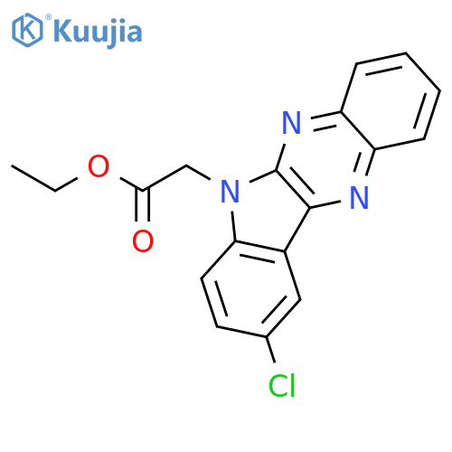 ethyl 2-{9-chloro-6H-indolo[2,3-b]quinoxalin-6-yl}acetate structure