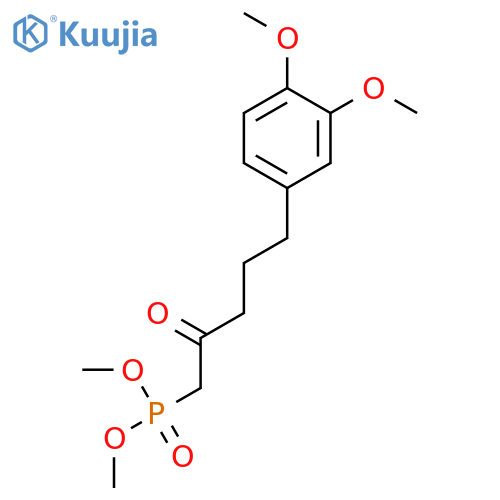Phosphonic acid, [5-(3,4-dimethoxyphenyl)-2-oxopentyl]-, dimethyl ester structure