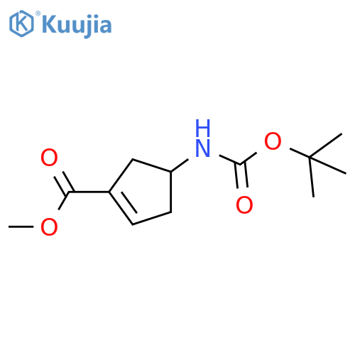 methyl 4-(tert-butoxycarbonylamino)cyclopentene-1-carboxylate structure