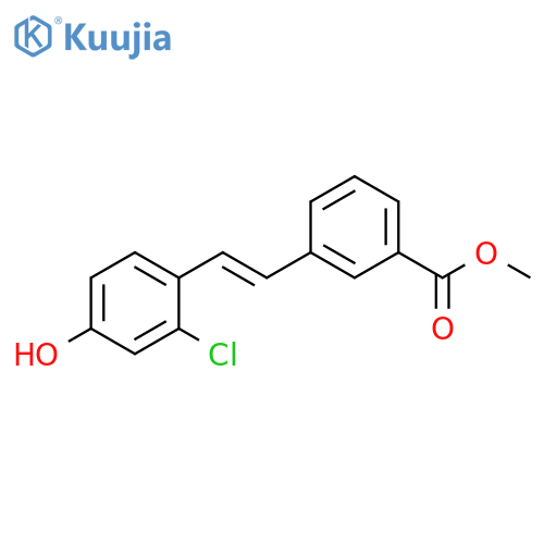 Methyl 3-[(1E)-2-(2-chloro-4-hydroxyphenyl)ethenyl]benzoate structure