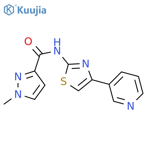 1-methyl-N-4-(pyridin-3-yl)-1,3-thiazol-2-yl-1H-pyrazole-3-carboxamide structure