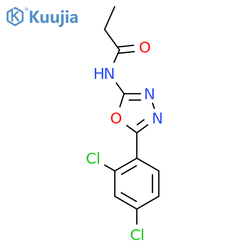 N-5-(2,4-dichlorophenyl)-1,3,4-oxadiazol-2-ylpropanamide structure