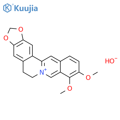 Benzo[g]-1,3-benzodioxolo[5,6-a]quinolizinium,5,6-dihydro-9,10-dimethoxy-, hydroxide (1:1) structure