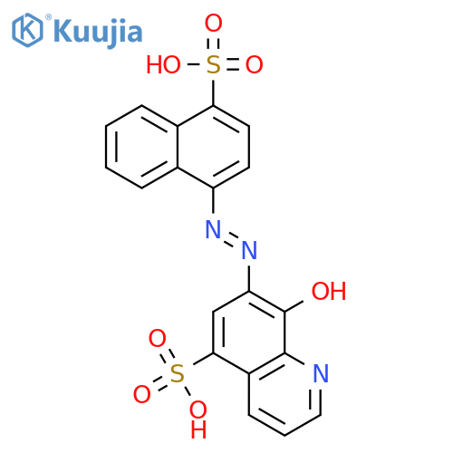 8-Hydroxy-7-((4-sulfo-1-naphthyl)azo)quinoline-5-sulfonicacid structure