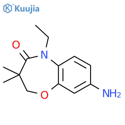 8-Amino-5-ethyl-3,3-dimethyl-2,3-dihydro-1,5-benzoxazepin-4(5H)-one structure