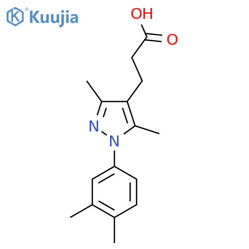 3-[1-(3,4-Dimethylphenyl)-3,5-dimethyl-1h-pyrazol-4-yl]propanoic acid structure