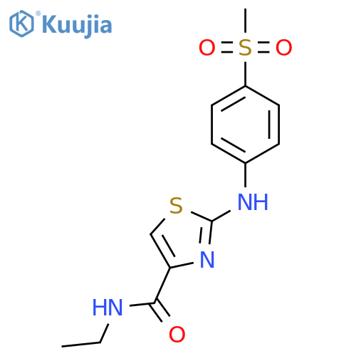 N-ethyl-2-(4-methanesulfonylphenyl)amino-1,3-thiazole-4-carboxamide structure