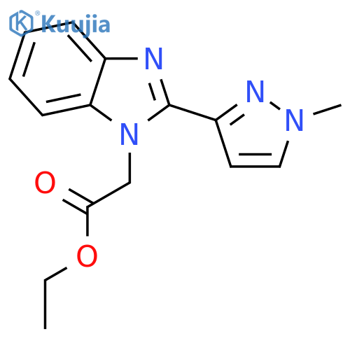 ethyl [2-(1-methyl-1H-pyrazol-3-yl)-1H-benzimidazol-1-yl]acetate structure