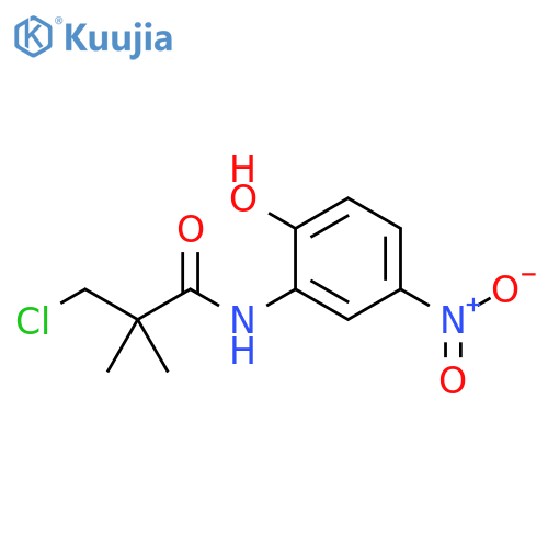 3-chloro-N-(2-hydroxy-5-nitrophenyl)-2,2-dimethylpropanamide structure