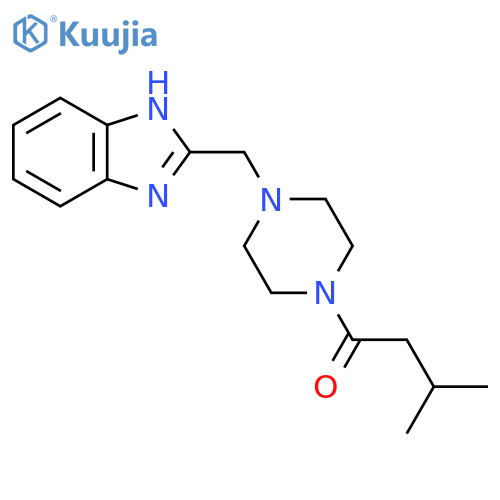 1-{4-(1H-1,3-benzodiazol-2-yl)methylpiperazin-1-yl}-3-methylbutan-1-one structure
