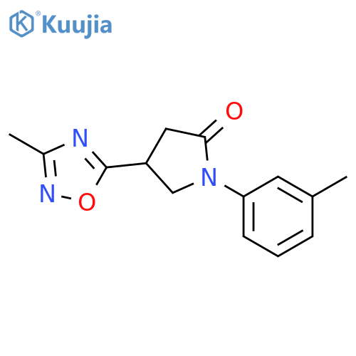 4-(3-methyl-1,2,4-oxadiazol-5-yl)-1-(3-methylphenyl)pyrrolidin-2-one structure