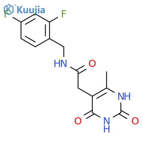 N-(2,4-difluorophenyl)methyl-2-(6-methyl-2,4-dioxo-1,2,3,4-tetrahydropyrimidin-5-yl)acetamide structure