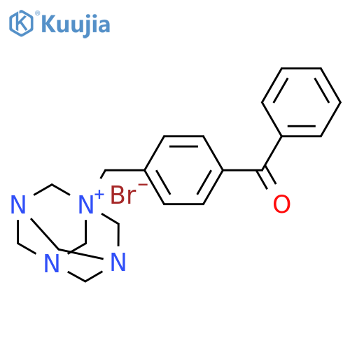 1-[(4-Benzoylphenyl)methyl]-3,5,7-triaza-1-azoniatricyclo[3.3.1.13,7]decane bromide (1:1) structure