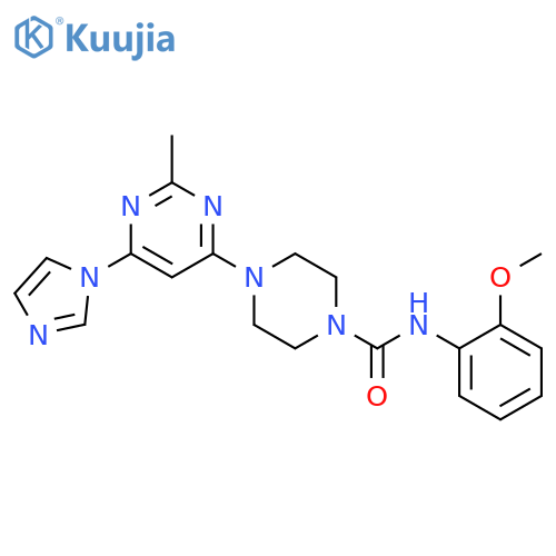 4-[6-(1H-imidazol-1-yl)-2-methylpyrimidin-4-yl]-N-(2-methoxyphenyl)piperazine-1-carboxamide structure