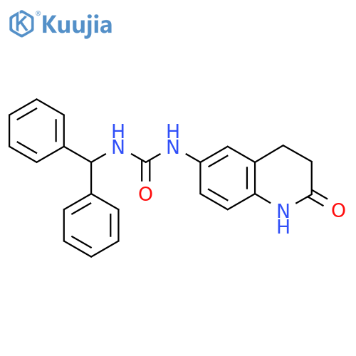 1-(diphenylmethyl)-3-(2-oxo-1,2,3,4-tetrahydroquinolin-6-yl)urea structure