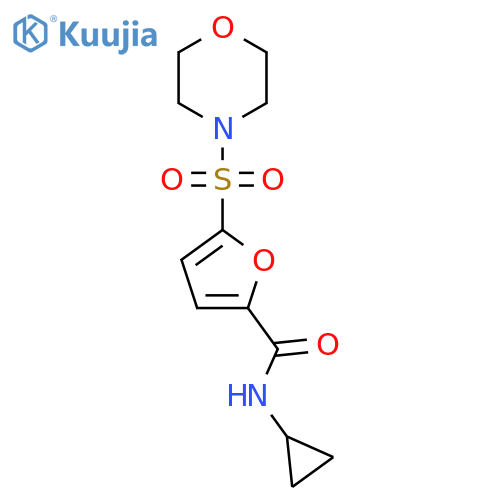 N-cyclopropyl-5-(morpholine-4-sulfonyl)furan-2-carboxamide structure