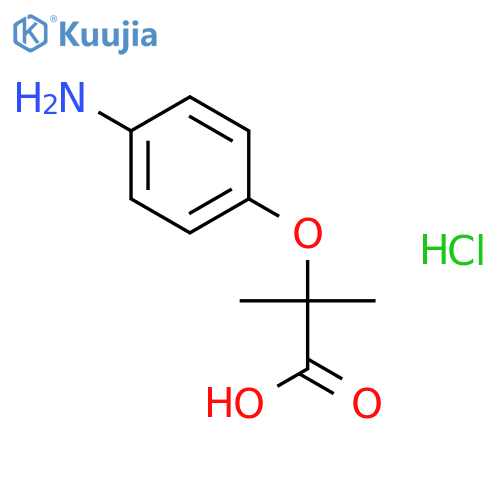 Propanoic acid, 2-(4-aminophenoxy)-2-methyl-, hydrochloride structure