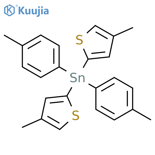 Stannane, bis(4-methylphenyl)bis(4-methyl-2-thienyl)- structure