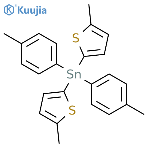Stannane, bis(4-methylphenyl)bis(5-methyl-2-thienyl)- structure