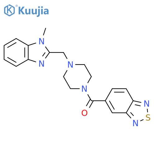 benzo[c][1,2,5]thiadiazol-5-yl(4-((1-methyl-1H-benzo[d]imidazol-2-yl)methyl)piperazin-1-yl)methanone structure