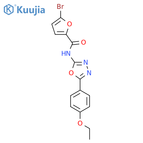 5-bromo-N-5-(4-ethoxyphenyl)-1,3,4-oxadiazol-2-ylfuran-2-carboxamide structure