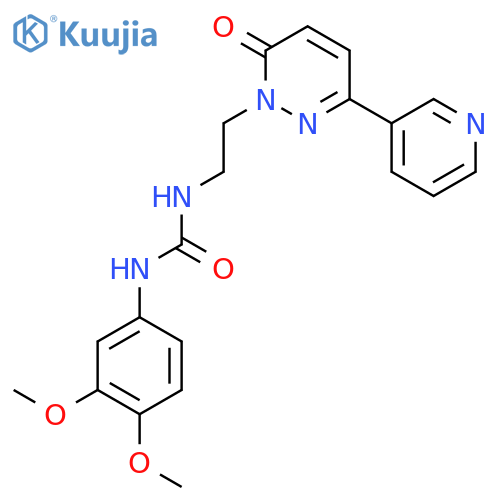 1-(3,4-dimethoxyphenyl)-3-{2-6-oxo-3-(pyridin-3-yl)-1,6-dihydropyridazin-1-ylethyl}urea structure