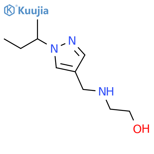 2-({1-(butan-2-yl)-1H-pyrazol-4-ylmethyl}amino)ethan-1-ol structure