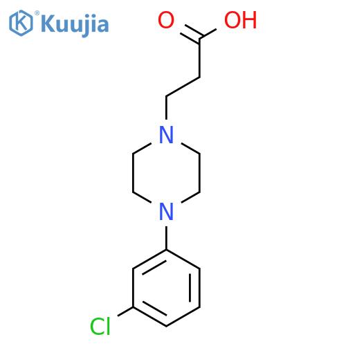 3-4-(3-Chloro-phenyl)-piperazin-1-ylpropionic Acid structure