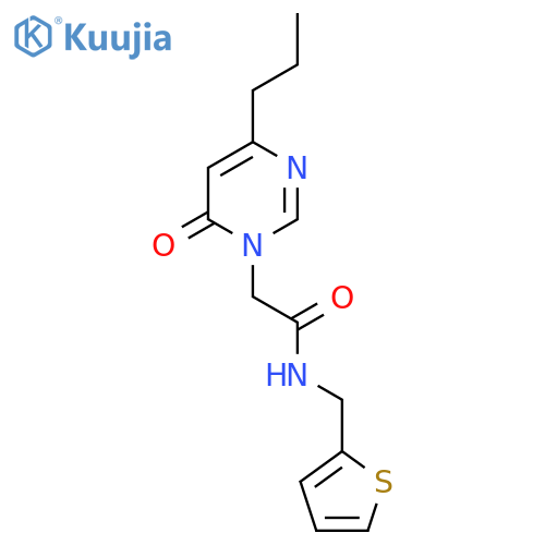 2-(6-oxo-4-propyl-1,6-dihydropyrimidin-1-yl)-N-[(thiophen-2-yl)methyl]acetamide structure