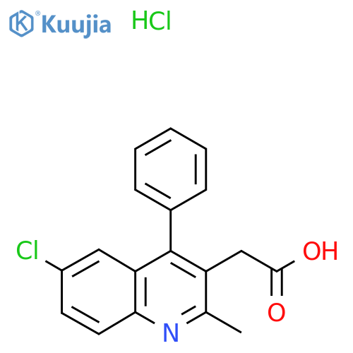 2-(6-Chloro-2-methyl-4-phenylquinolin-3-yl)acetic acid hydrochloride structure
