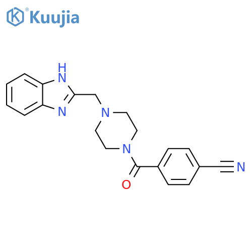 4-{4-(1H-1,3-benzodiazol-2-yl)methylpiperazine-1-carbonyl}benzonitrile structure