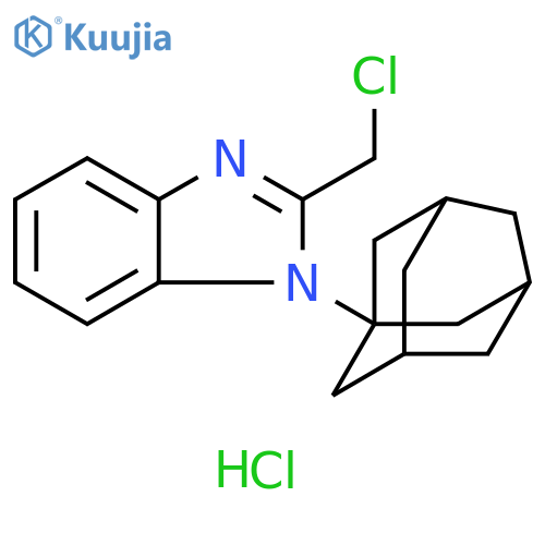 1-(Adamantan-1-yl)-2-(chloromethyl)-1H-1,3-benzodiazole hydrochloride structure