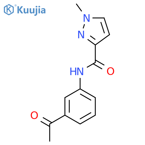 N-(3-acetylphenyl)-1-methyl-1H-pyrazole-3-carboxamide structure