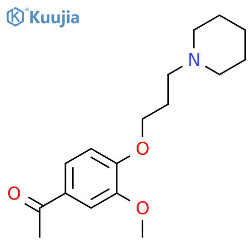 ETHANONE, 1-[3-METHOXY-4-[3-(1-PIPERIDINYL)PROPOXY]PHENYL]- structure
