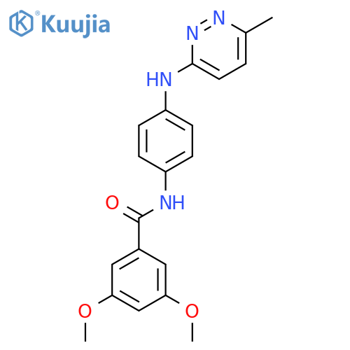 3,5-dimethoxy-N-{4-(6-methylpyridazin-3-yl)aminophenyl}benzamide structure