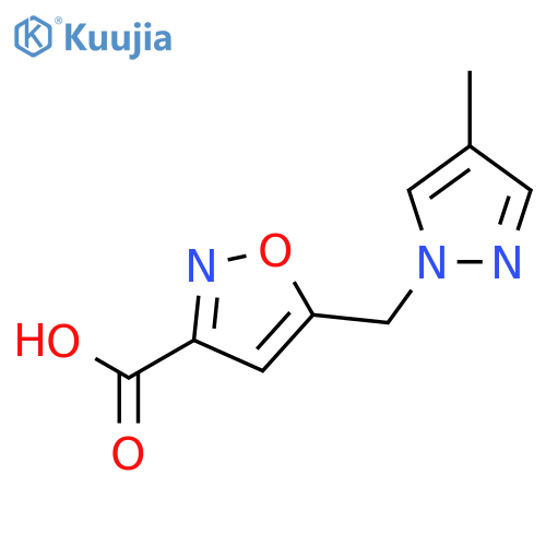 5-(4-Methyl-1H-pyrazol-1-yl)methylisoxazole-3-carboxylic Acid structure