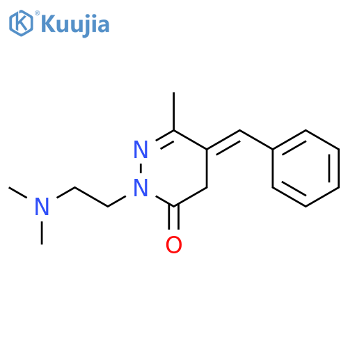 3(2H)-Pyridazinone,2-[2-(dimethylamino)ethyl]-4,5-dihydro-6-methyl-5-(phenylmethylene)- structure