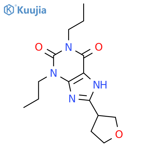1H-Purine-2,6-dione, 3,7-dihydro-1,3-dipropyl-8-(tetrahydro-3-furanyl)- structure