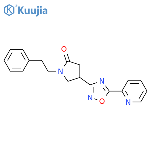 1-(2-phenylethyl)-4-5-(pyridin-2-yl)-1,2,4-oxadiazol-3-ylpyrrolidin-2-one structure