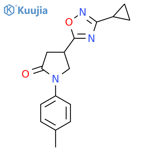 4-(3-cyclopropyl-1,2,4-oxadiazol-5-yl)-1-(4-methylphenyl)pyrrolidin-2-one structure