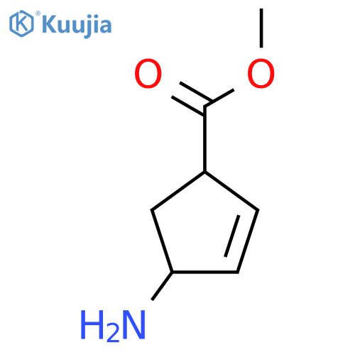 Methyl 4-aminocyclopent-2-ene-1-carboxylate structure