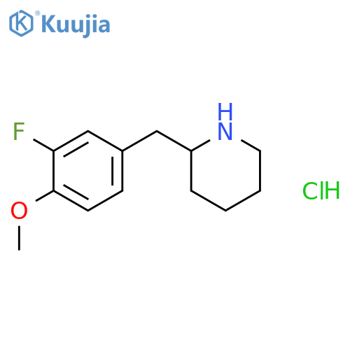 2-(3-Fluoro-4-methoxy-benzyl)-piperidine Hydrochloride structure