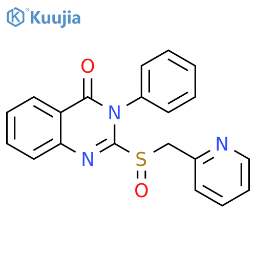 4(3H)-Quinazolinone,3-phenyl-2-[(2-pyridinylmethyl)sulfinyl]- structure