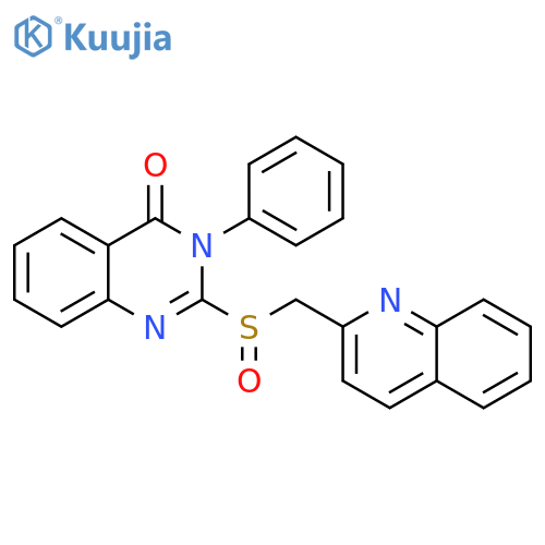 4(3H)-Quinazolinone, 3-phenyl-2-[(2-quinolinylmethyl)sulfinyl]- structure
