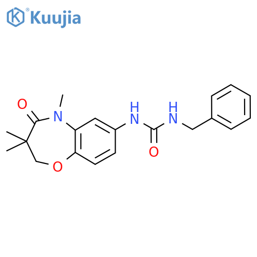 1-benzyl-3-(3,3,5-trimethyl-4-oxo-2,3,4,5-tetrahydro-1,5-benzoxazepin-7-yl)urea structure