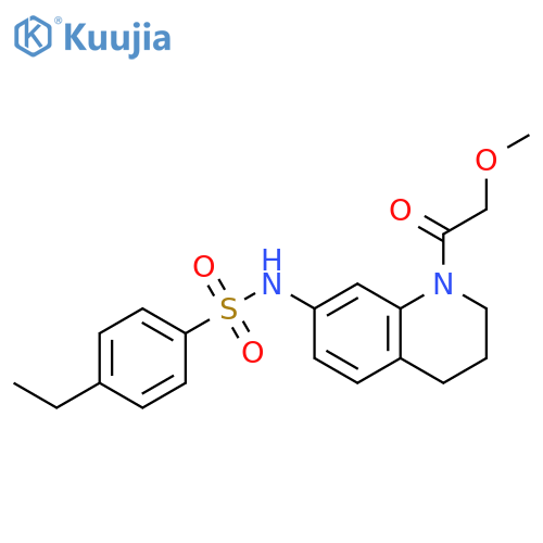 4-ethyl-N-[1-(2-methoxyacetyl)-1,2,3,4-tetrahydroquinolin-7-yl]benzene-1-sulfonamide structure